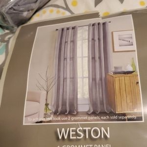 2 one panel curtains